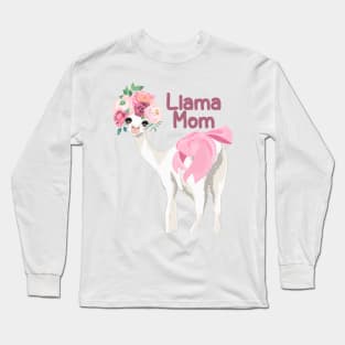 Llama Mom Design For Alpaca Lovers Long Sleeve T-Shirt